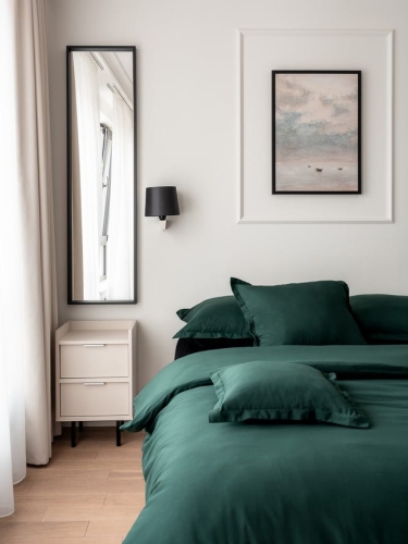 Pościel BASIC BUTELKOWA ZIELEŃ ELEGANCE SATIN